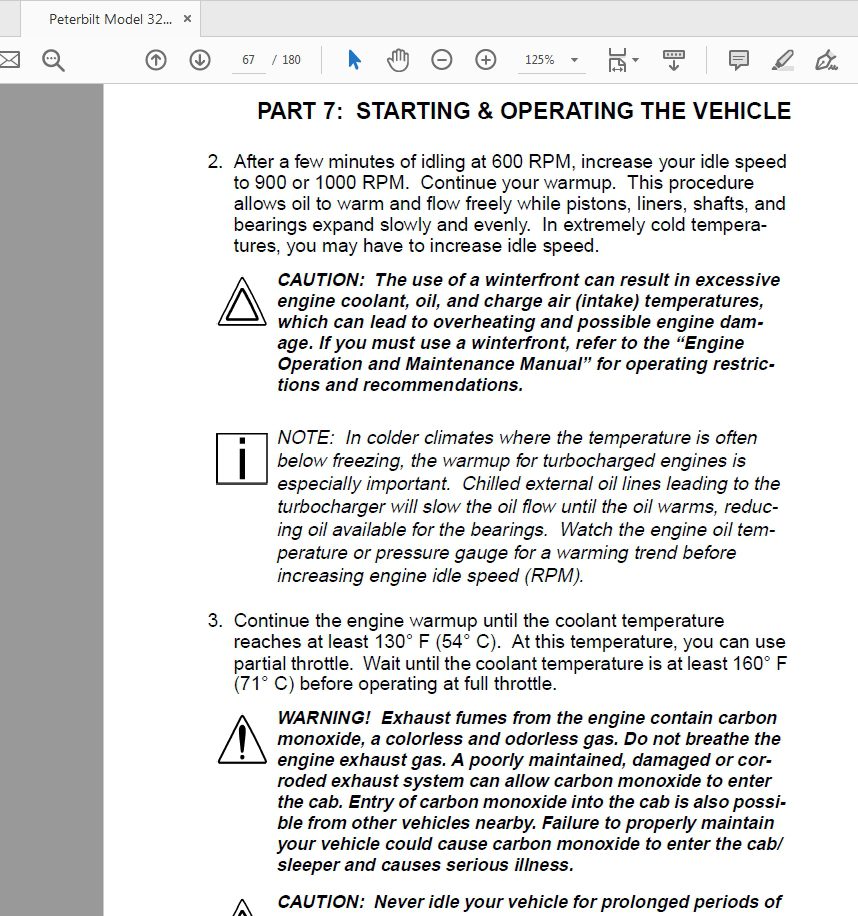 Peterbilt Model 320 Operators Manual 4