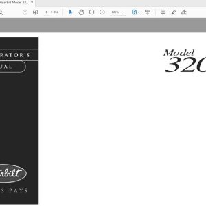 Peterbilt Model 320 Operators Manual after 8 07 1