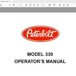 Peterbilt Model 330 Operators Manual 1