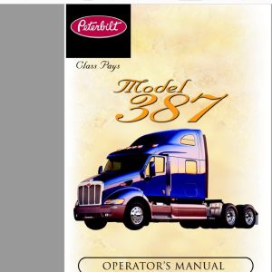 Peterbilt Model 387 Operators Manual prior to 12 06 1