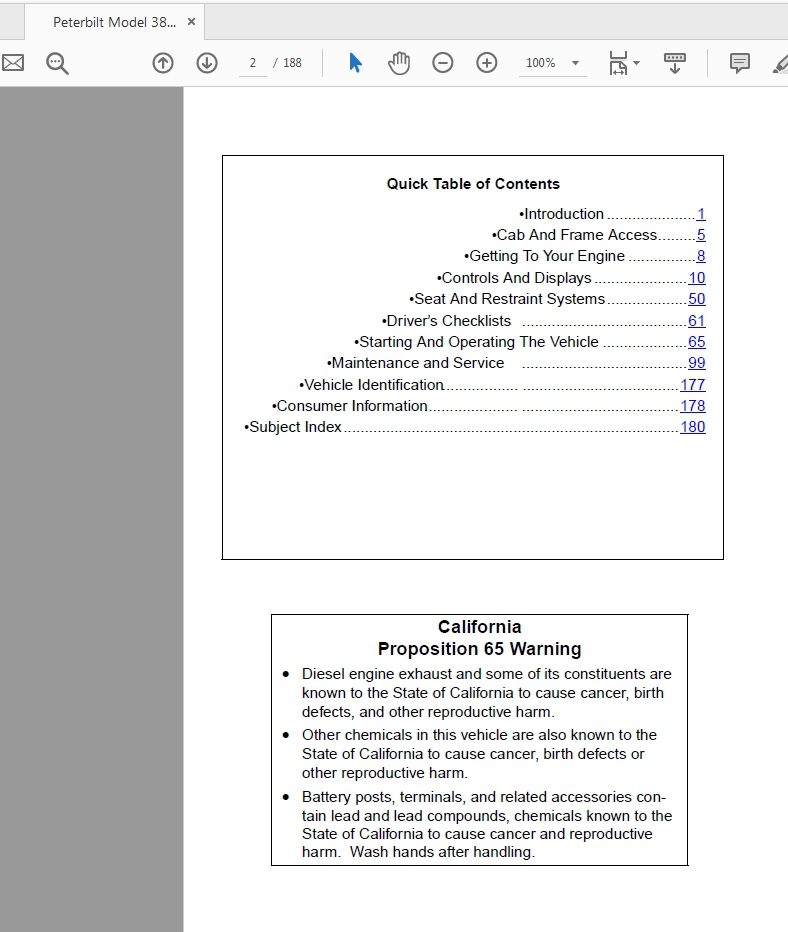 Peterbilt Model 387 Operators Manual prior to 12 06 2 1