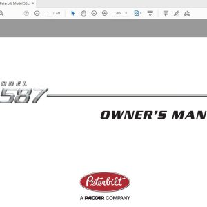 Peterbilt Model 587 Operators Manual 1