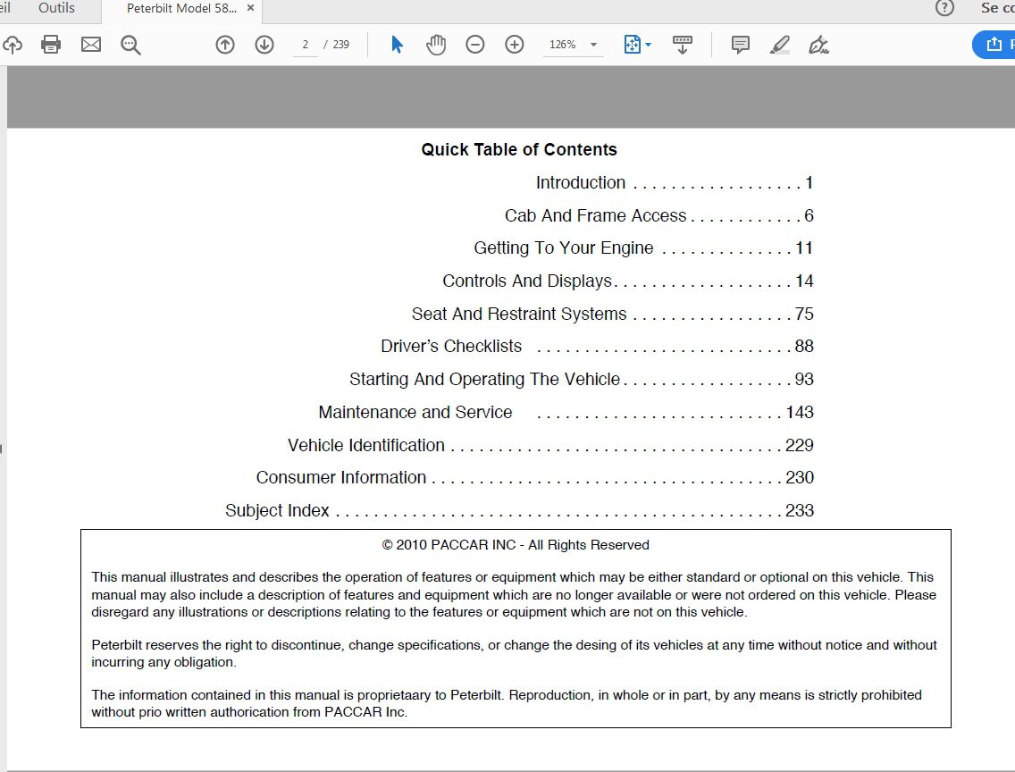 Peterbilt Model 587 Operators Manual 2