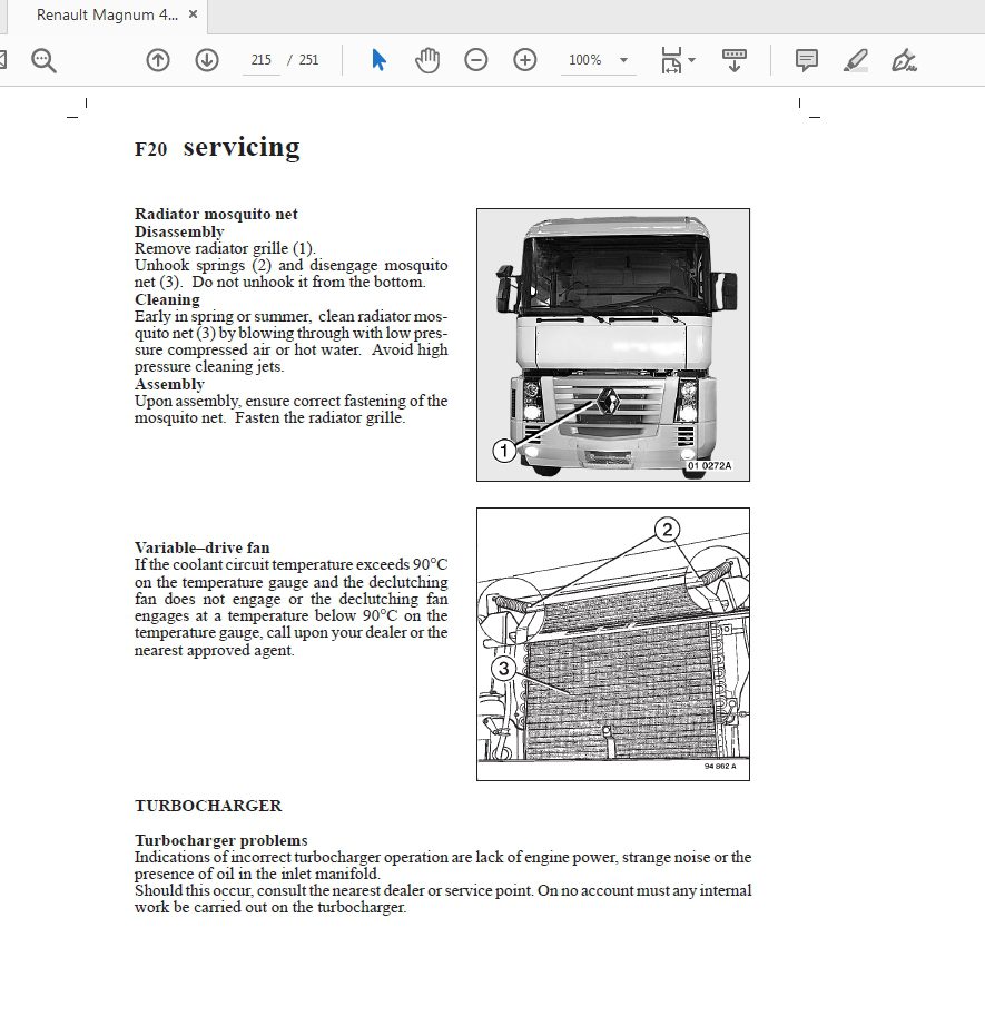 Renault Magnum 400 440 480 NE 33914 PDF Service Manual 4