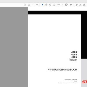 Steyr 4085 4095 4105 Tractor Service Manual 47531630 1