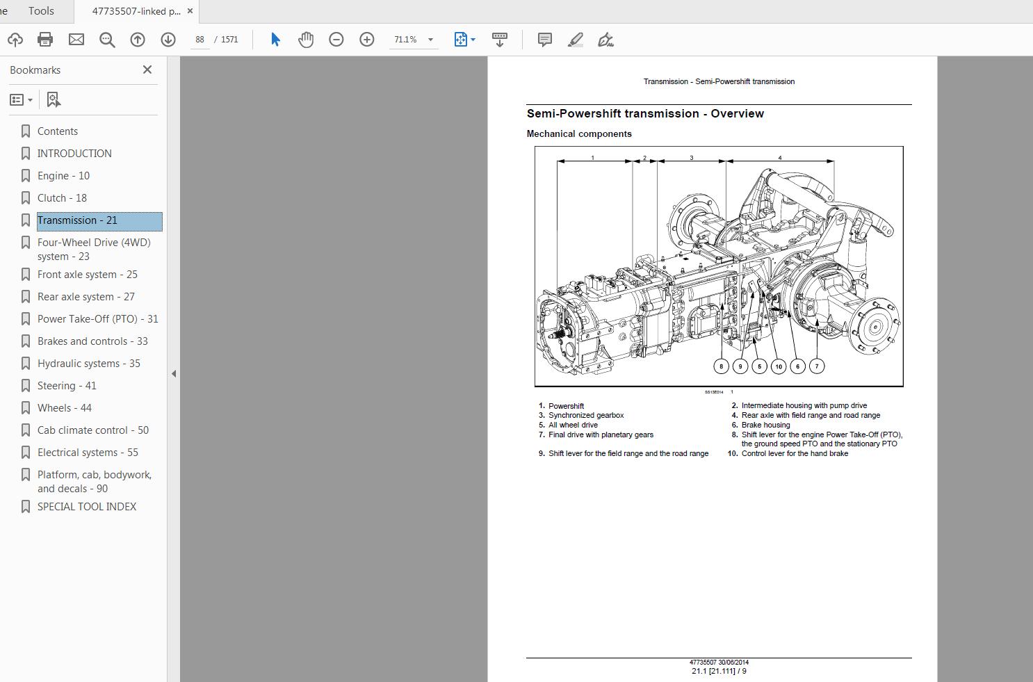 Steyr 4095 4105 4115 Multi ET Tractor Service Manual 47735507 2