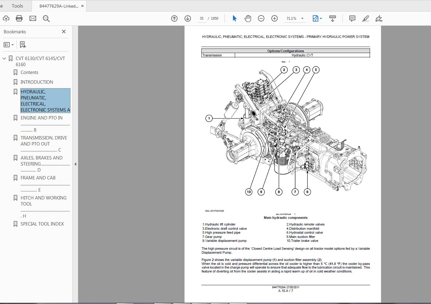 Steyr 6130 3145 6160 CVT Tractor Service Manual 84477629A 2