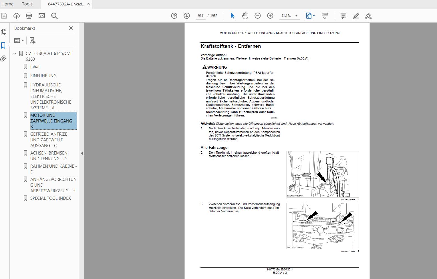 Steyr 6130 3145 6160 CVT Tractor Service Manual 84477632 3
