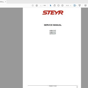 Steyr 6150 6165 6175 CVT Service Manual 47936464 A4BW 1