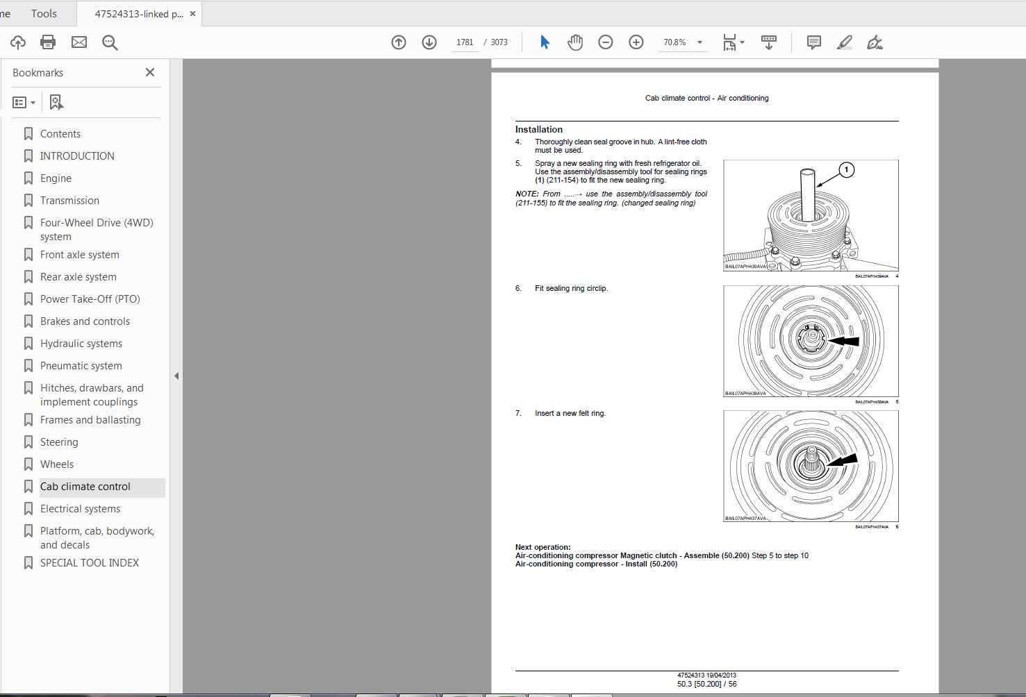Steyr 6170 6185 6205 6215 6230 CVT Tractor Service Manual 47524313 4