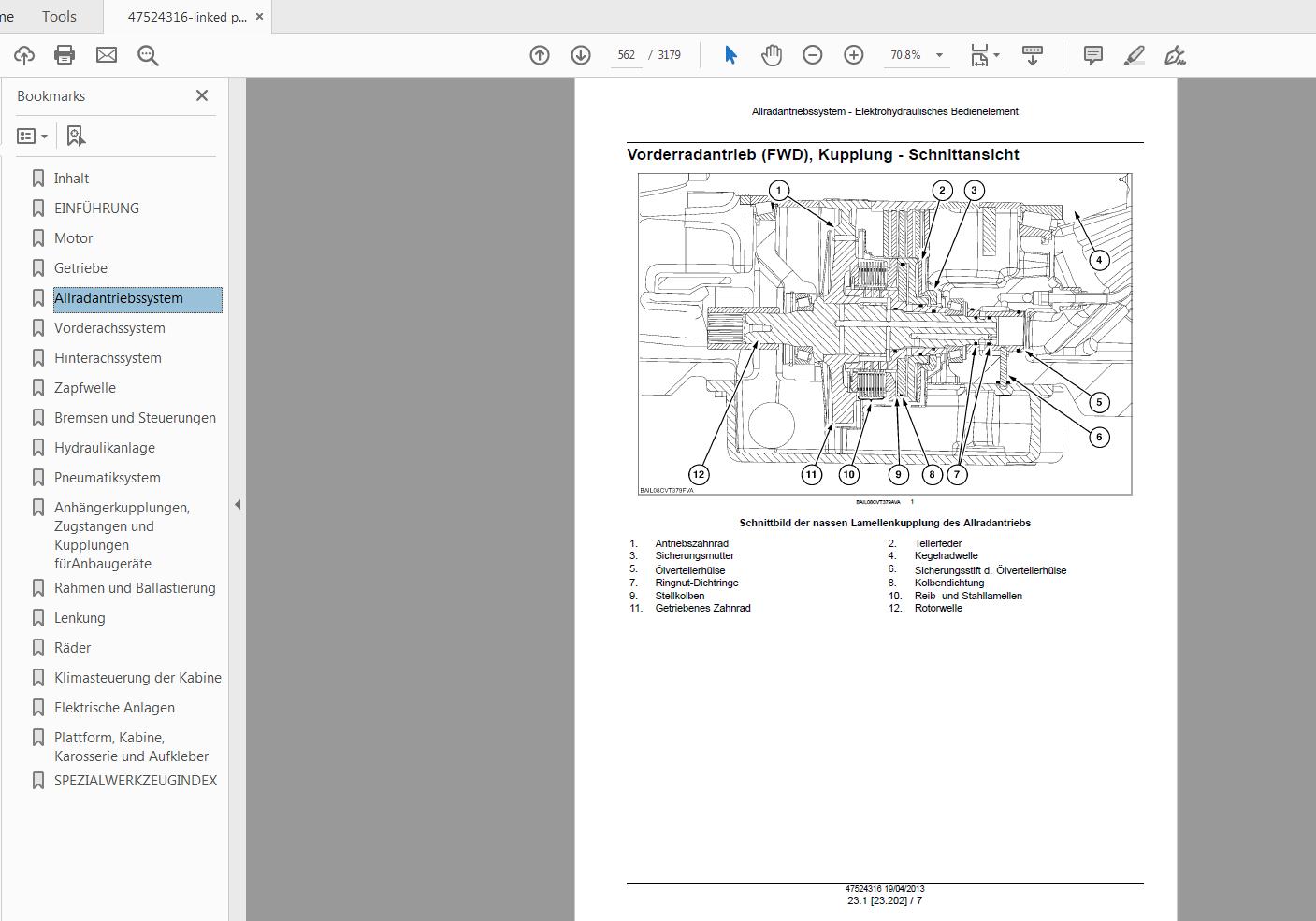 Steyr 6170 6185 6205 6215 6230 CVT Tractor Service Manual 47524316 2