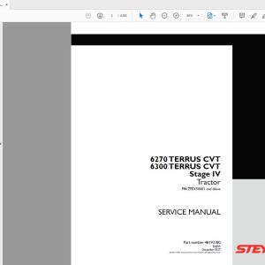 Steyr 6270 6300 TERRUS CVT Stage IV Service Manual 48193180 1