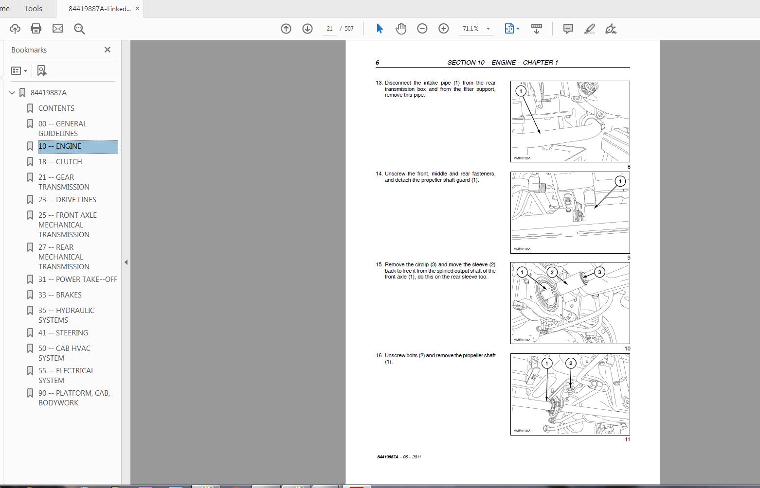Steyr Kompakt 4055S 4065S Tractor Service Manual 84419887A 2
