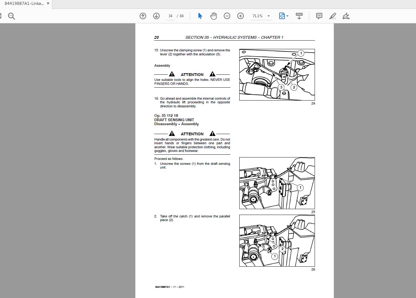 Steyr Kompakt 4055S 4065S Tractor Service Manual 84419887A1 3