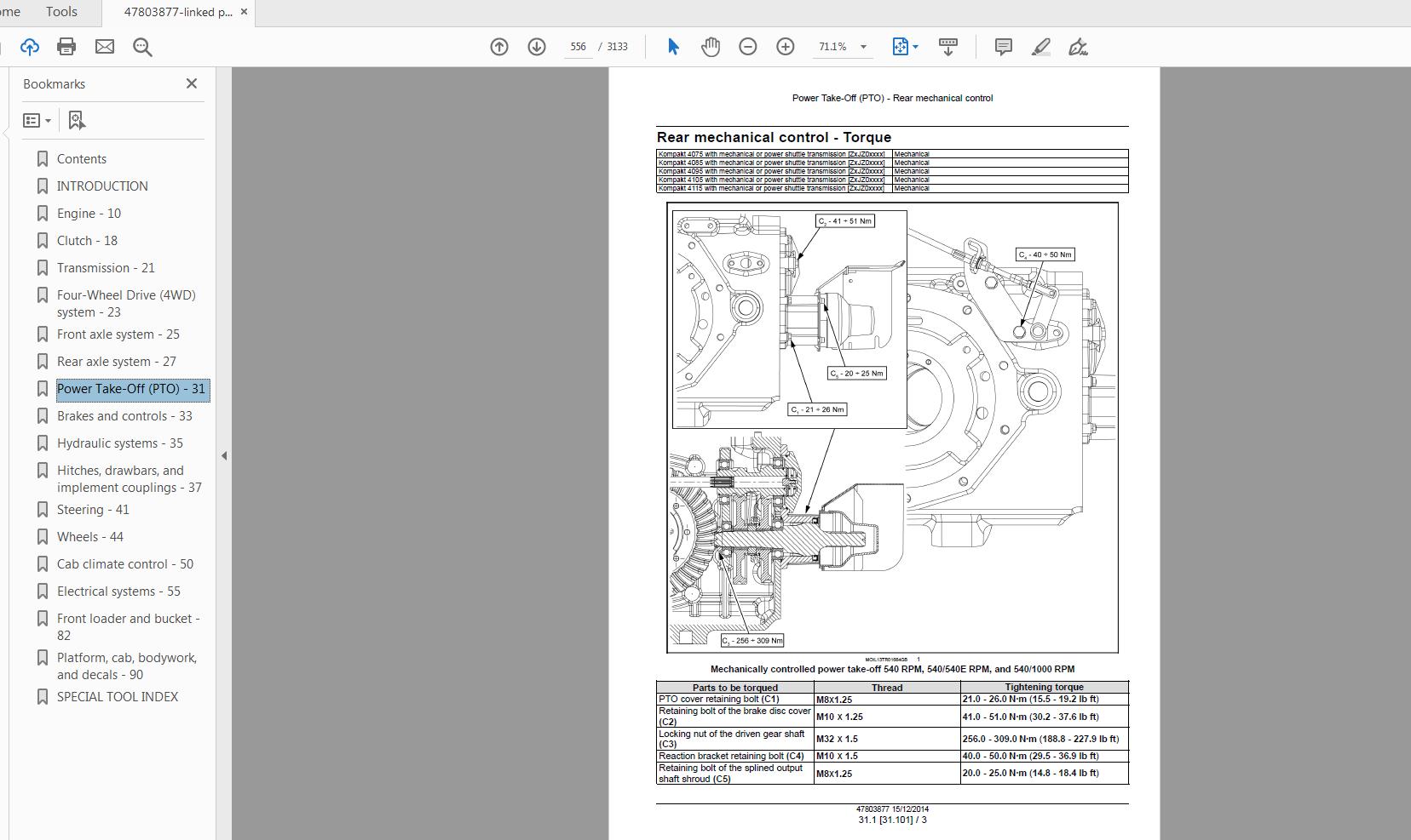 Steyr Kompakt 4075 4085 4095 4105 4115 Ecotech Tractor Service Manual 47803877 3