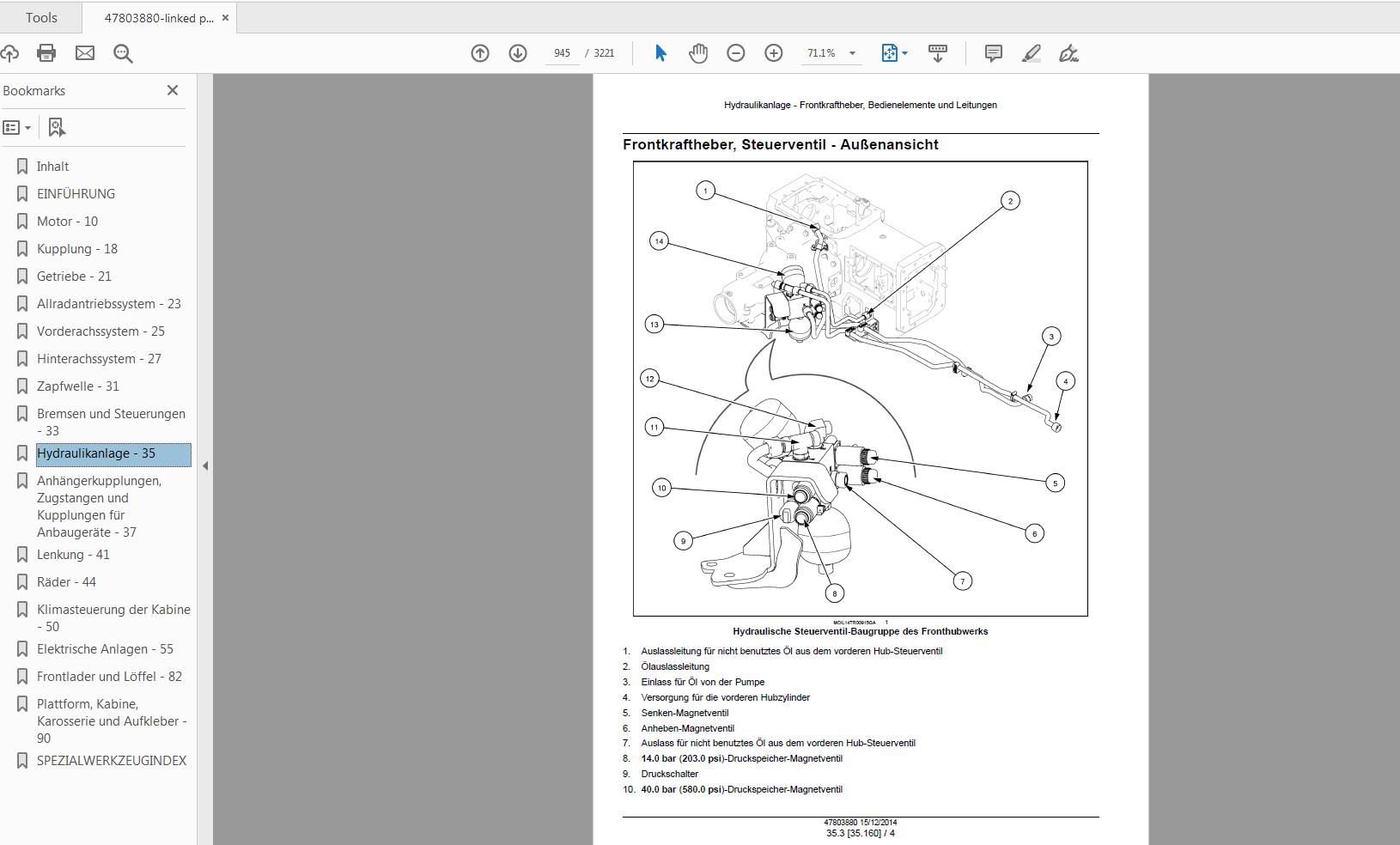 Steyr Kompakt 4075 4085 4095 4105 4115 Ecotech Tractor Service Manual 47803880 4