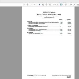 Steyr M968 M975 Tractor Service Training Manual 7 95490 1 Copy