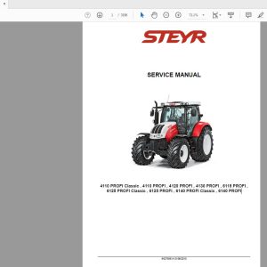 Steyr PROFI 4110 4120 4130 6125 6140 Classic Tractor Service Manual 84276591A A4 1
