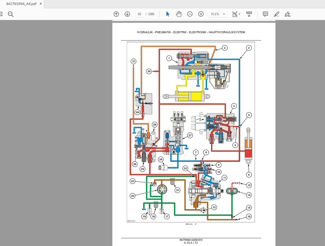 Steyr PROFI 4110 4120 4130 6125 6140 Classic Tractor Service Manual 84276599A A4 2