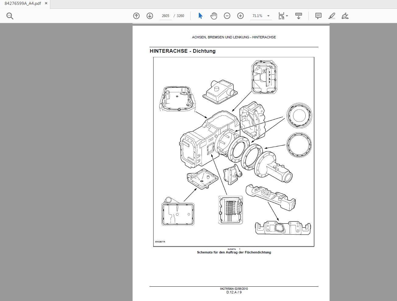 Steyr PROFI 4110 4120 4130 6125 6140 Classic Tractor Service Manual 84276599A A4 4