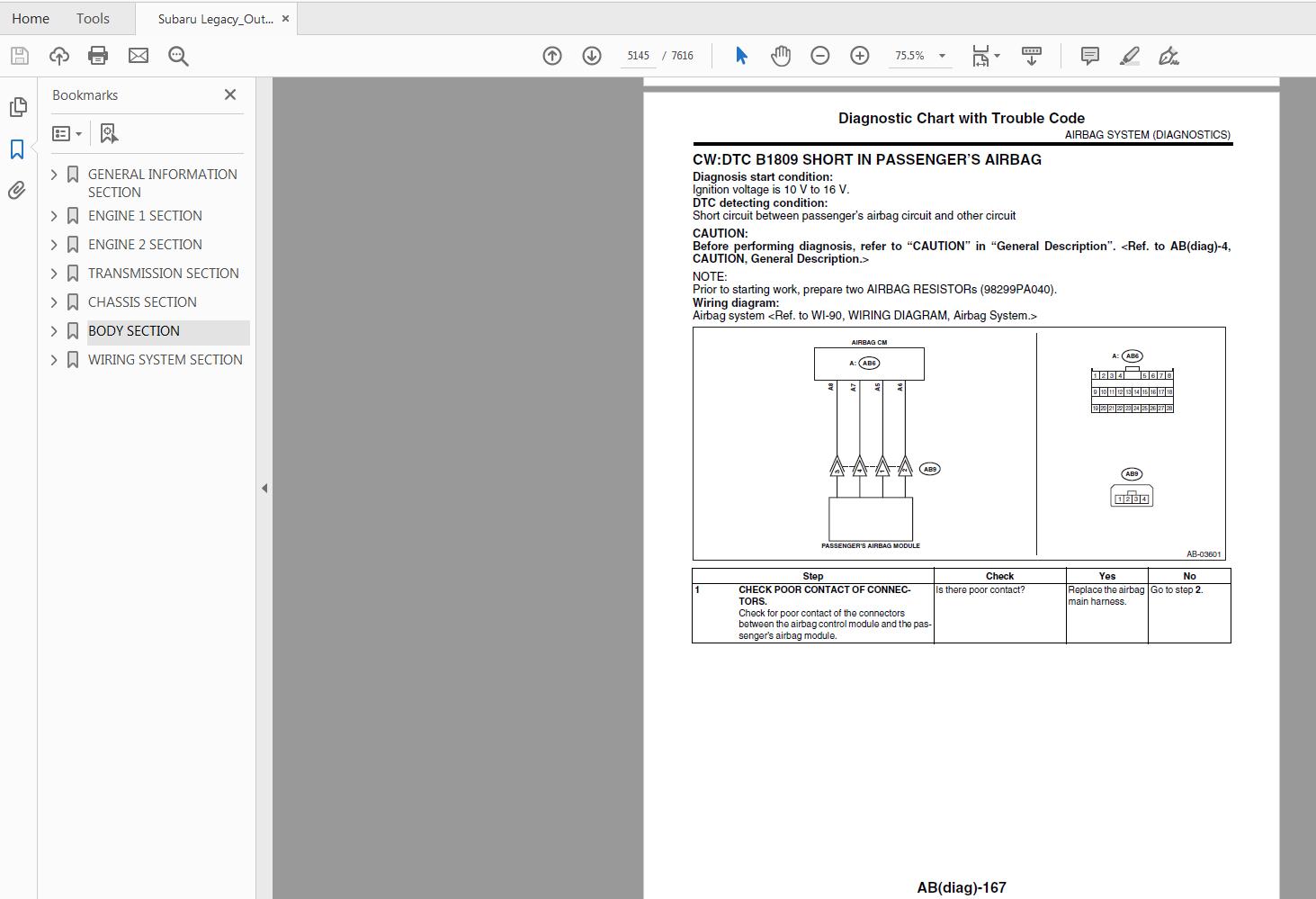 Subaru Legacy Outback 2017 Service Manual G2530BE1 6