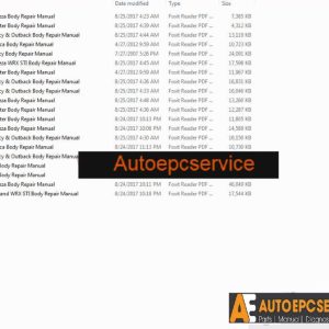 Subaru Repair Manuals Full Set DVD2 2