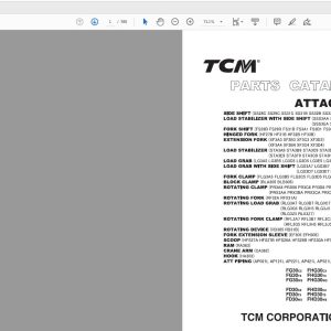 TCM Forklift Truck FG30 FHG30 FGE30 FHGE30 FD30 FHD30 Parts Catalog PA 2B8B 1