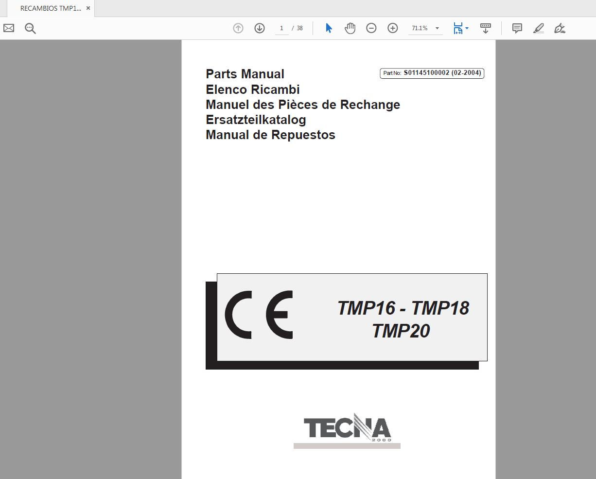 TECNA YALE Forklift Series TMR TCM TMO TMP TMS TMTC Parts Manual 3