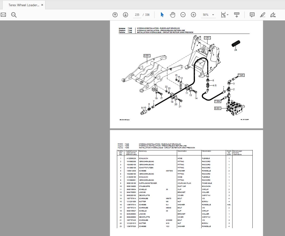 Terex Wheel Loader SKL160 0099 Radlader Parts Catalog 4