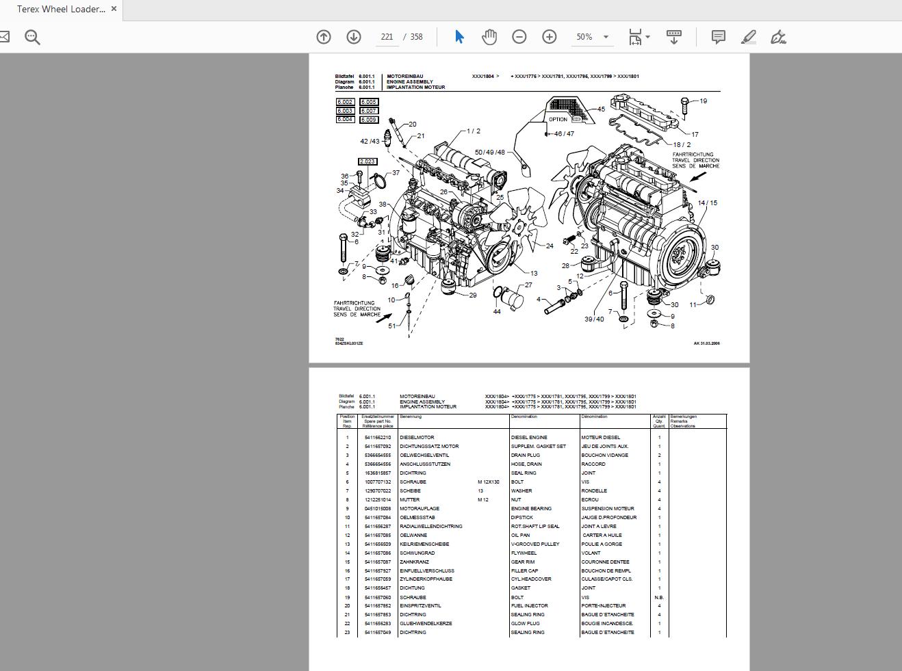 Terex Wheel Loader SKL834 Z KIN 0522 Radlader Parts Catalog 4