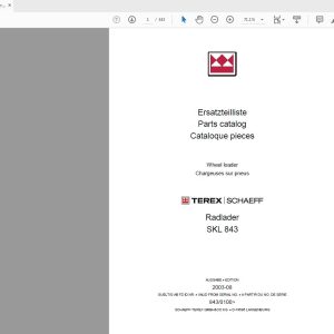 Terex Wheel Loader SKL843 0100 Radlader Parts Catalog 1
