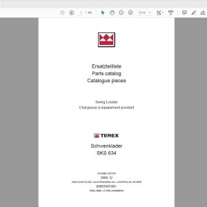 Terex Wheel Loader SKS634 0100 Radlader Parts Catalog 1