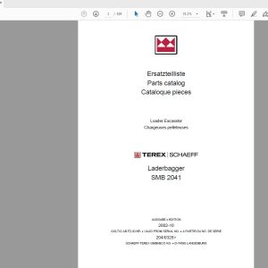 Terex Wheel Loader SMB2041 328 Radlader Parts Catalog 1