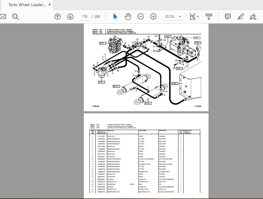 Terex Wheel Loader TL100 0101 to 0646 Radlader Parts Catalog 4