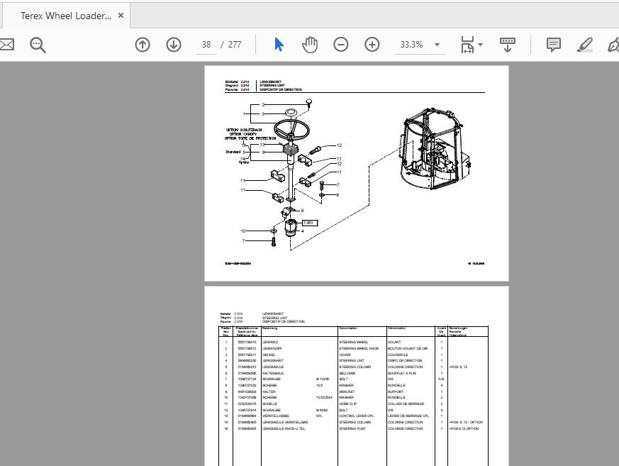 Terex Wheel Loader TL100 0647 5780400017 Radlader Parts Catalog 2