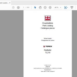 Terex Wheel Loader TL210 0101 Radlader Parts Catalog 1