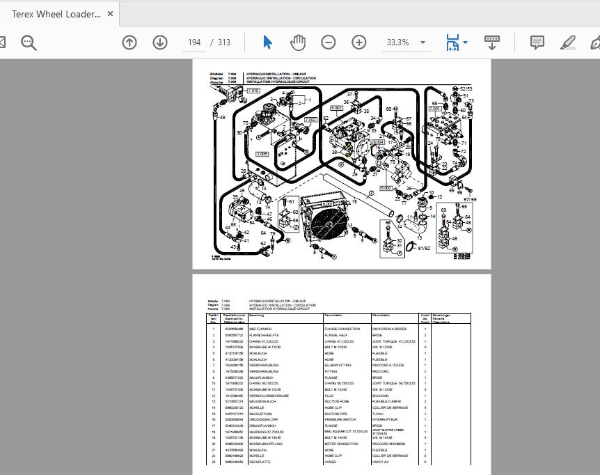 Terex Wheel Loader TL210 0101 Radlader Parts Catalog 4