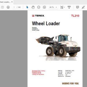 Terex Wheel Loader TL210 0101 xxxx 5780290020 Parts Catalog 1