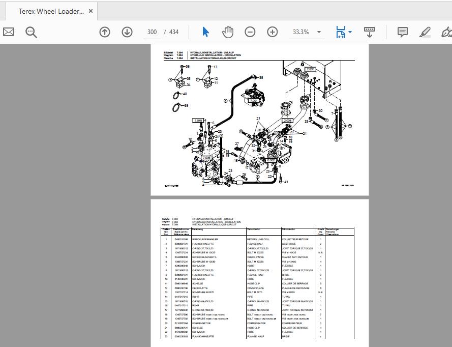 Terex Wheel Loader TL450 0101 5780290023 Parts Catalog 4