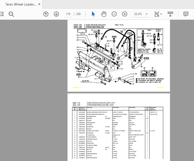 Terex Wheel Loader TL80 Z Kin 1382 Radlader Parts Catalog 3