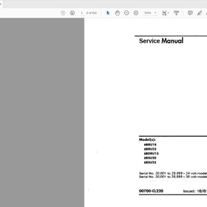 Toyota ForkLift 6BRU18 23 6BDRU15 6BSU20 25 Service Manual CL220 1