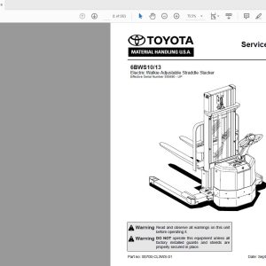 Toyota Forklift 6BWS10 13 Service Repair Manual CL3WS 01 1