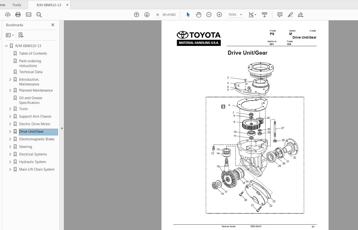 Toyota Forklift 6BWS10 13 Service Repair Manual CL3WS 01 4