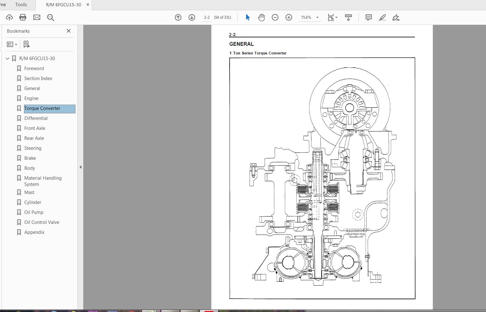Toyota Forklift 6FGCU15 30 Repair Manual CU015 C 2