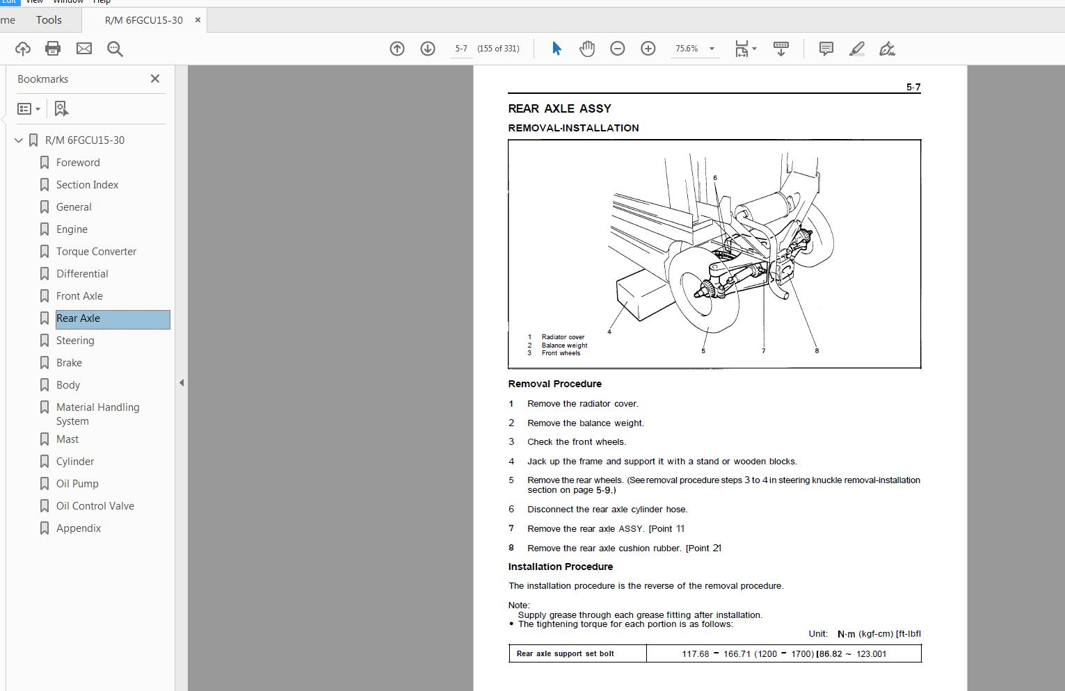 Toyota Forklift 6FGCU15 30 Repair Manual CU015 C 3