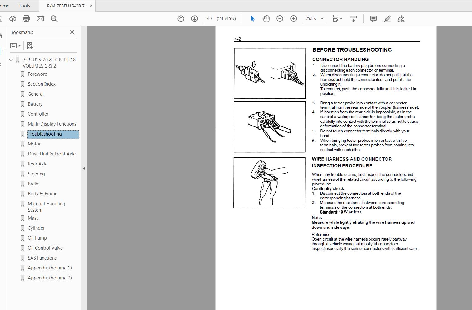 Toyota Forklift 7FBEU15 20 7FBEHU18 Repair Manual CU330 CU331 3