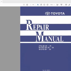 Toyota Forklift Sevice Repair Manual Parts Manual 10