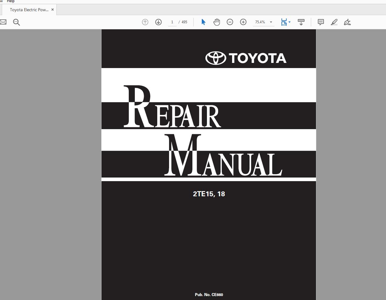 Toyota Forklift Sevice Repair Manual Parts Manual 3