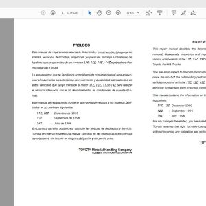 Toyota Forklift Trucks 11Z 12Z 13Z 14Z Engine Repair manual C4615 1 1