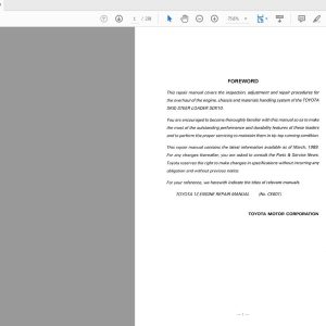 Toyota Skid Steer Loader SDK10 Repair Manual CE616 1